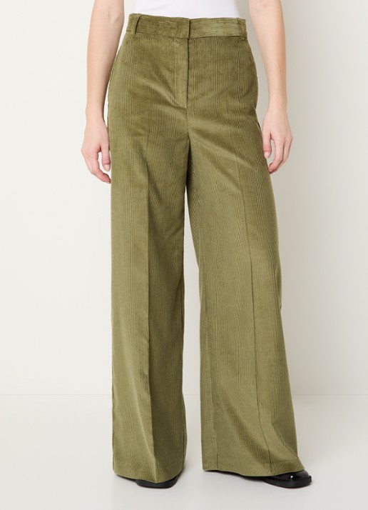 Max & Co Cane high waist flared fit pantalon van corduroy