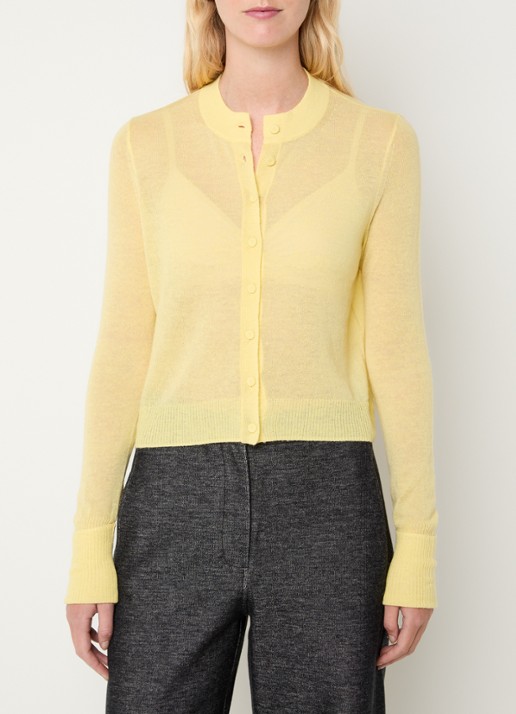 Max & Co Fijngebreid semi-transparant vest in alpaca wolblend