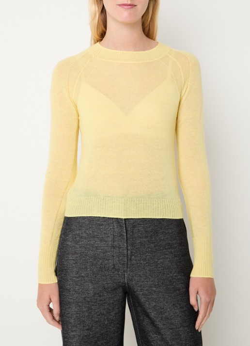 Max & Co Fijngebreide semi-transparante pullover in alpaca wolblend