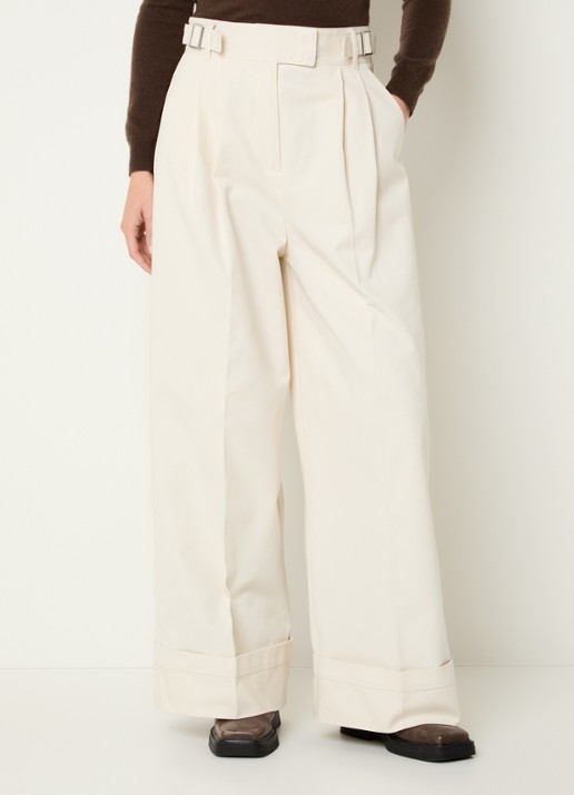 Max & Co Garonna high waist straight fit broek met steekzakken