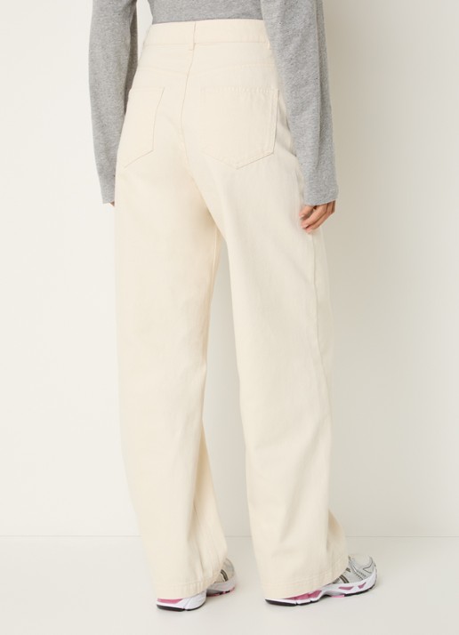 Max & Co High waist loose fit jeans met gekleurde wassing - achterkant 5 ivoor