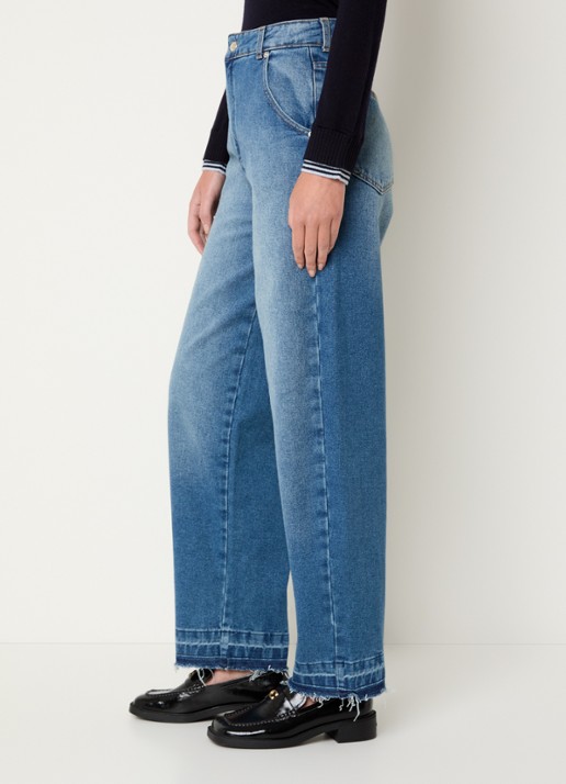 Max & Co High waist loose fit jeans met medium wassing - detail 5 indigo