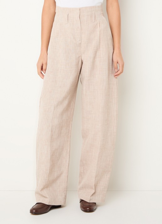 Max & Co High waist wide fit broek met steekzakken