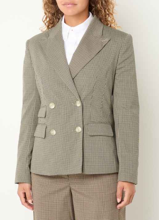 Max & Co Mcofenice double-breasted blazer met ruitdessin