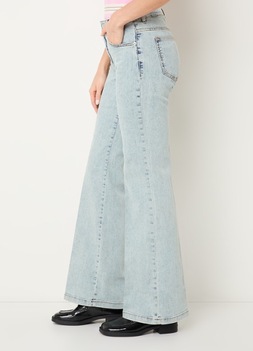 Max & Co Mcopasta1 high waist loose fit jeans met lichte wassing - detail 5 indigo
