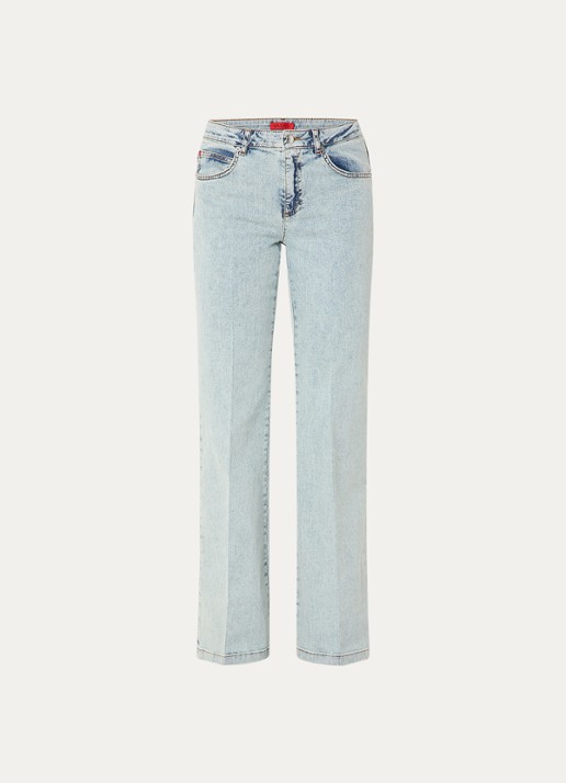 Max & Co Mcopasta1 high waist loose fit jeans met lichte wassing - voorkant 2 indigo