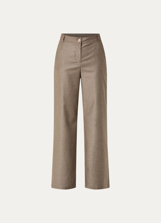 Max & Co Mid waist straight fit pantalon in wolblend met steekzakken