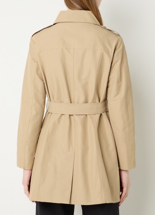 Max & Co Milo double-breasted trenchcoat met steekzakken - achterkant camel
