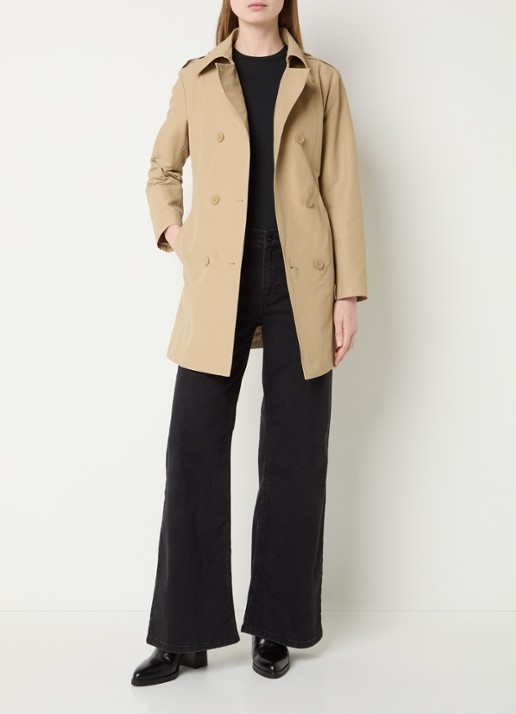 Max & Co Milo double-breasted trenchcoat met steekzakken - voorkant 3 camel
