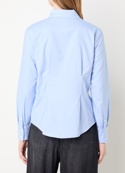 Max & Co Ondin blouse met kraag - achterkant 4 lichtblauw