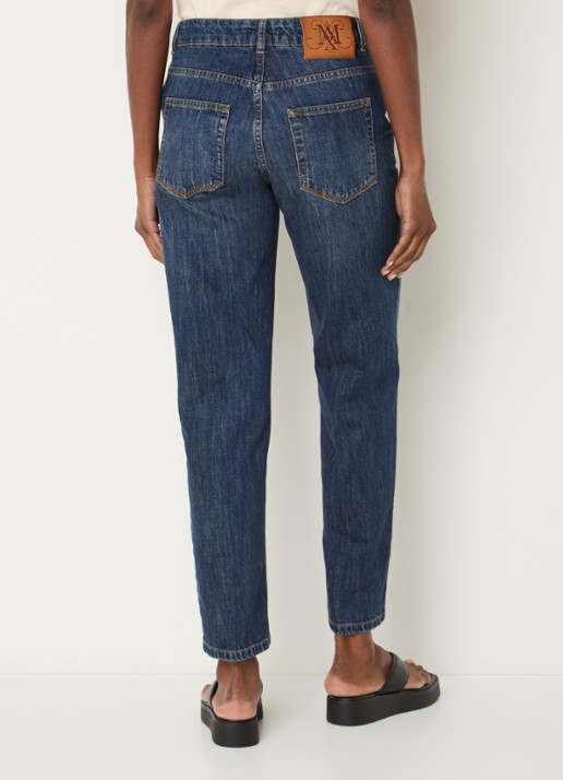 Max & Co Panetto mid waist slim fit jeans met donkere wassing - achterkant 5 indigo