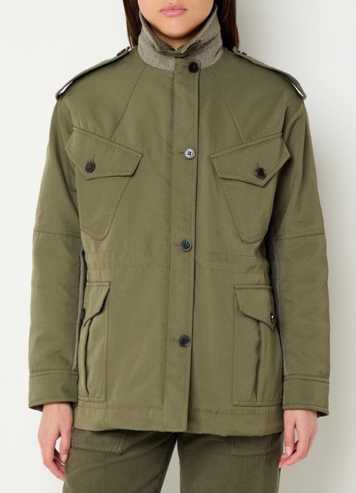Max & Co Parka in wolblend met opgestikte zakken