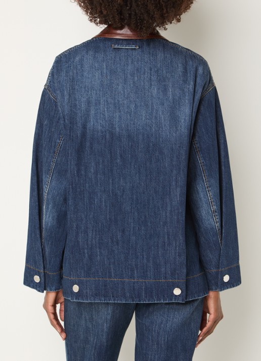 Max & Co Pelota spijkerjas met ritszakken - achterkant indigo