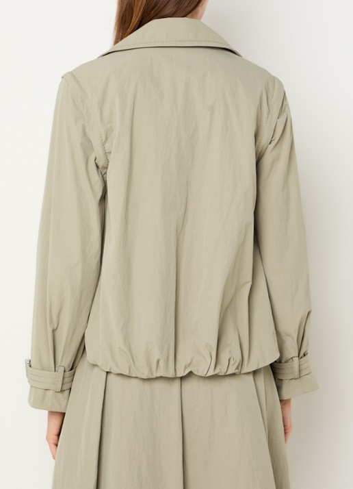 Max & Co Romeo double-breasted trenchcoat met steekzakken - achterkant 2 khaki