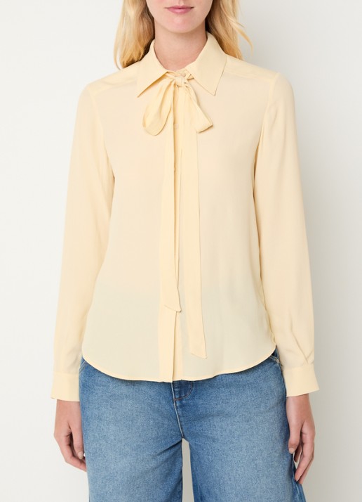 Max & Co Semi-transparante blouse met sjaalkraag