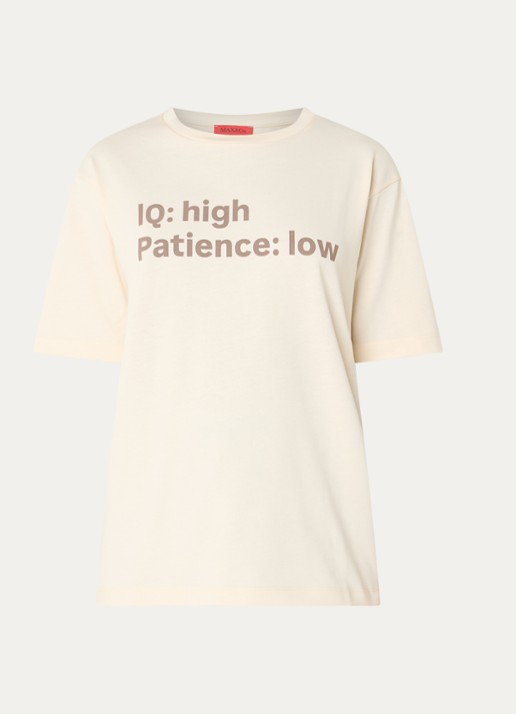 Max & Co T-shirt met print - voorkant creme