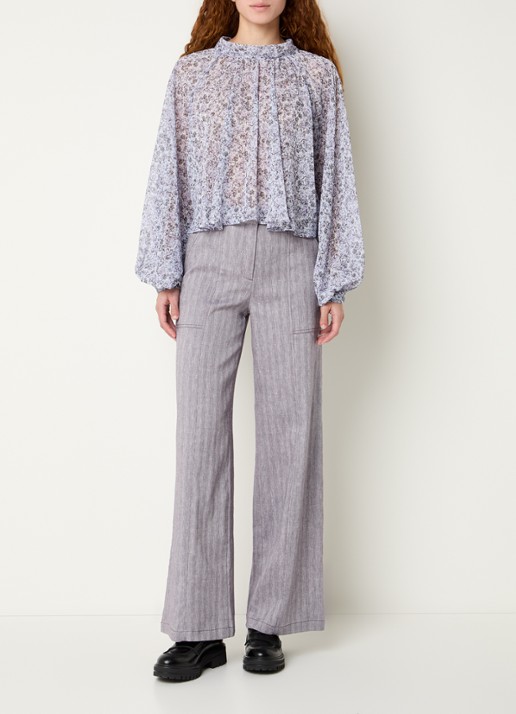 Max & Co Tuniek met print en vleermuismouwen - voorkant 3 lavendel