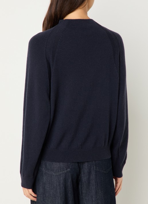 Max & Co Yoro fijngebreide pullover in kasjmierblend - achterkant 3 donkerblauw
