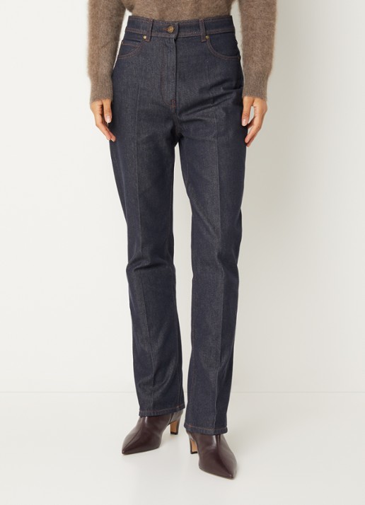 Max Mara Abbono high waist slim fit jeans met donkere wassing