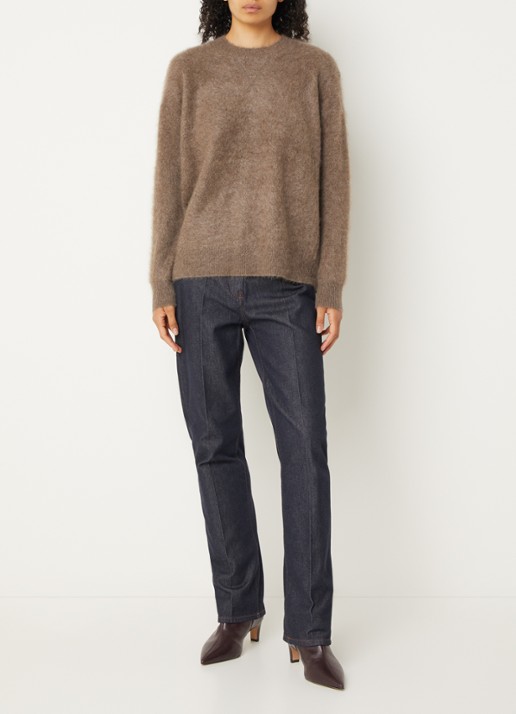 Max Mara Abbono high waist slim fit jeans met donkere wassing - voorkant 2 indigo