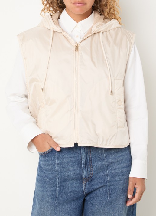 MaxMara Accenni bodywarmer met steekzakken en capuchon