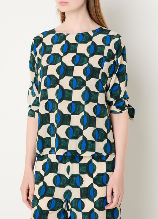 Max Mara Adone tuniek van zijde met print