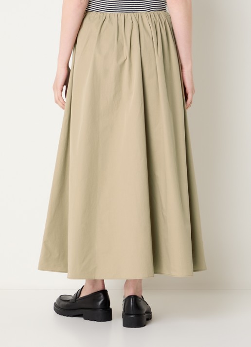 Max Mara Aguzze midi rok met steekzakken - achterkant beige