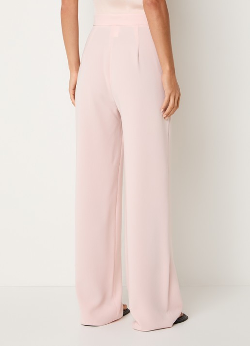 Max Mara Alaggio high waist loose fit pantalon - achterkant 3 lichtroze