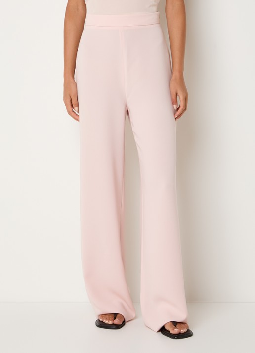 Max Mara Alaggio high waist loose fit pantalon - detail 4 lichtroze
