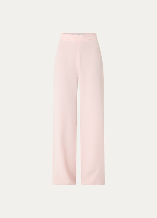 Max Mara Alaggio high waist loose fit pantalon - voorkant lichtroze