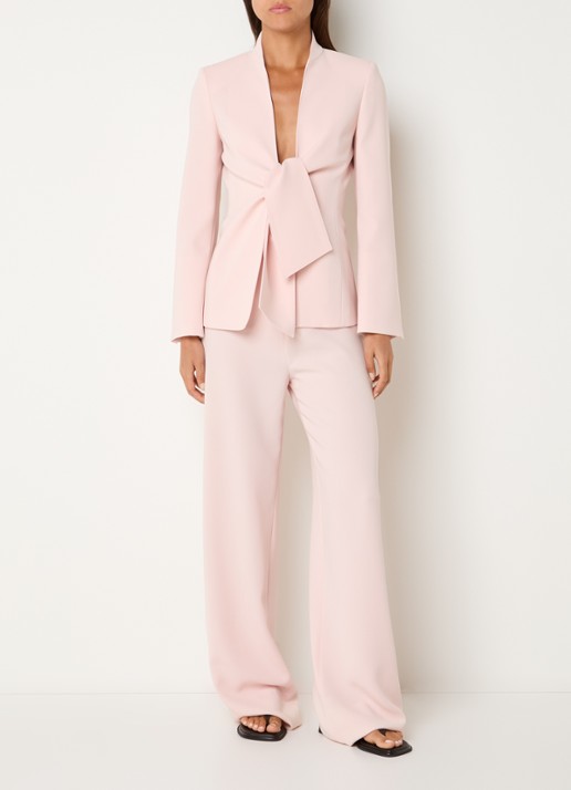 Max Mara Alaggio high waist loose fit pantalon - voorkant 2 lichtroze