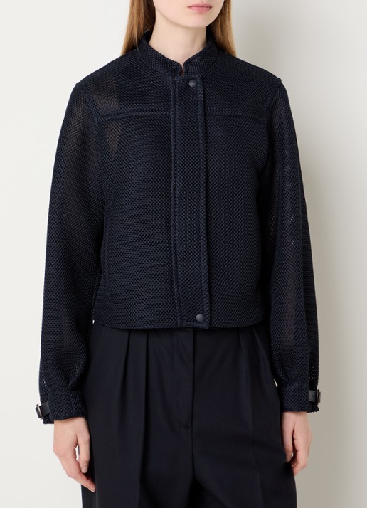 Max Mara Alcamo jack van mesh met steekzakken