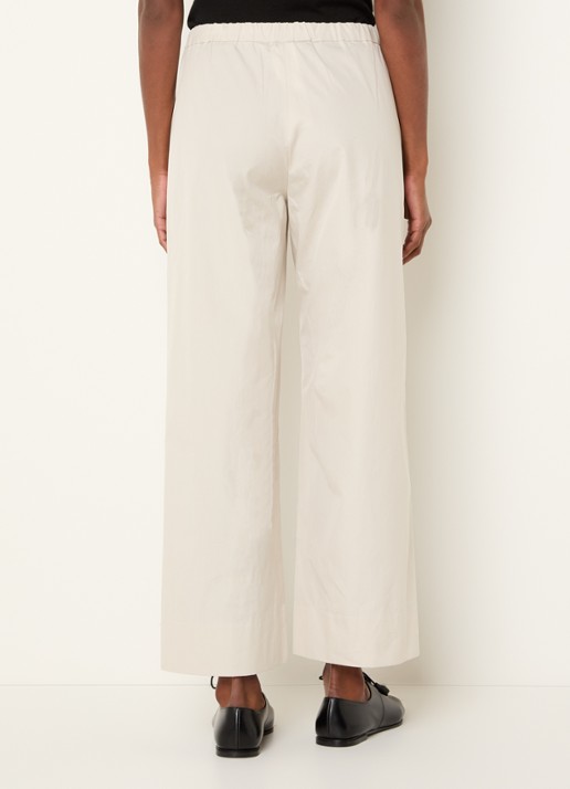 Max Mara Argento high waist straight fit pantalon met steekzakken - achterkant 3 wit