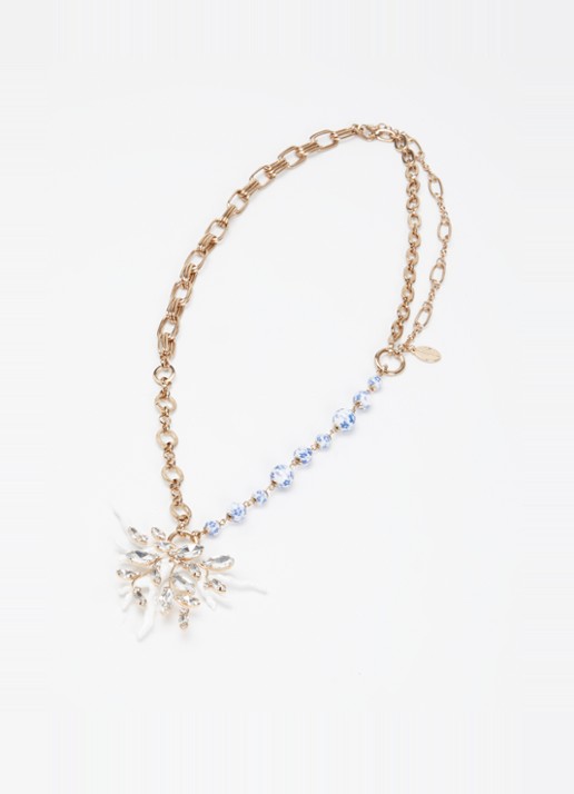 Max Mara Astadia ketting met kristal - detail 2 goud