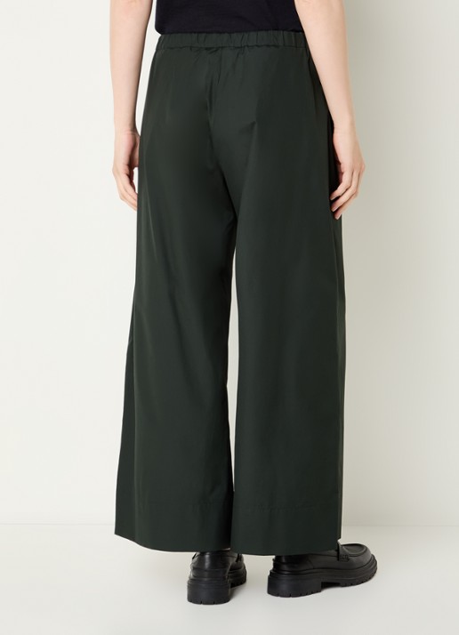Max Mara Aureo high waist wide fit broek met strikceintuur - achterkant 4 groen
