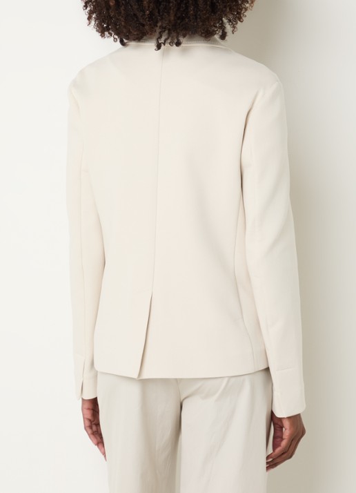 Max Mara Badia double-breasted blazer met klepzakken - achterkant 3 beige