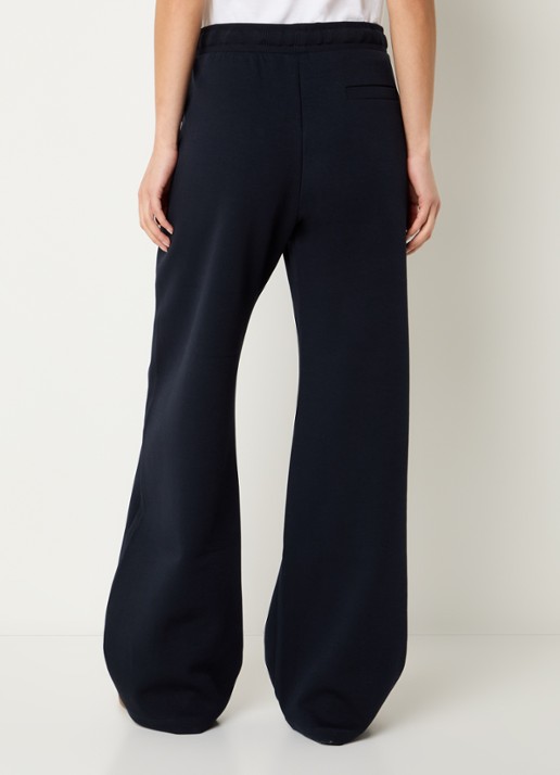 Max Mara Bali high waist straight fit broek met steekzakken - achterkant 4 donkerblauw