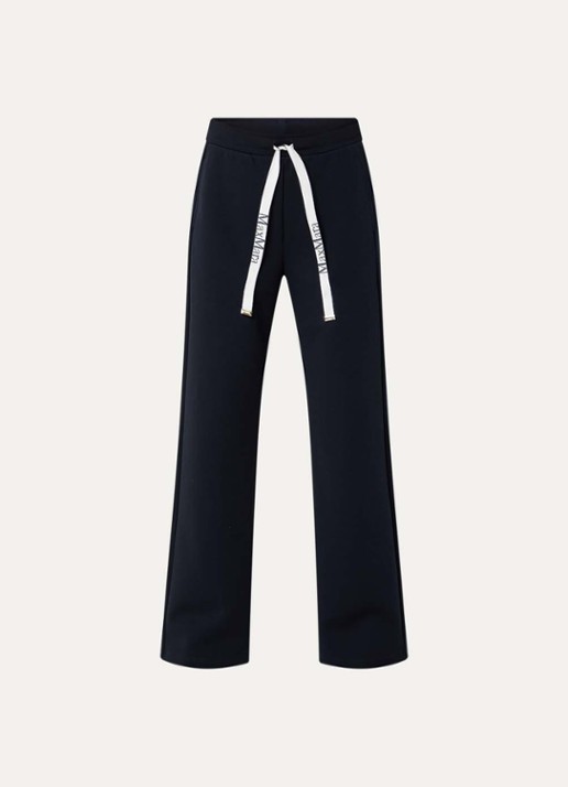 Max Mara Bali high waist straight fit broek met steekzakken - voorkant 2 donkerblauw