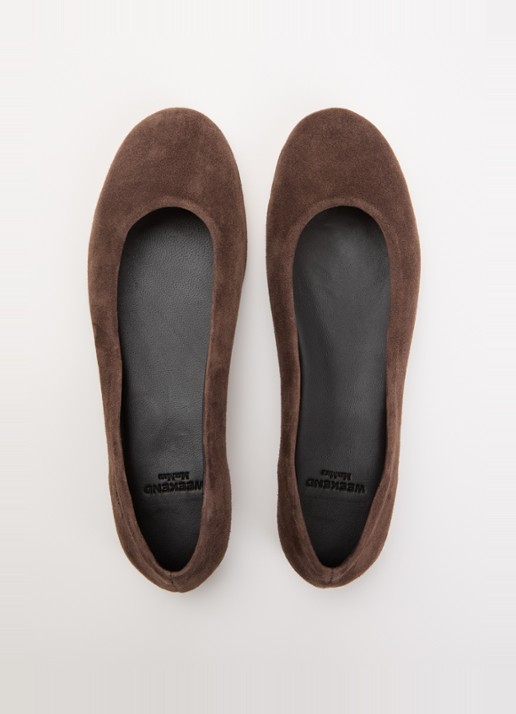 Max Mara Ballerina van suède - detail 3 bruin