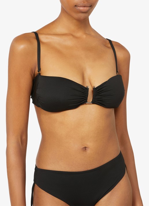 Max Mara Bandeau bikinitop met afneembare bandjes - detail 3 zwart