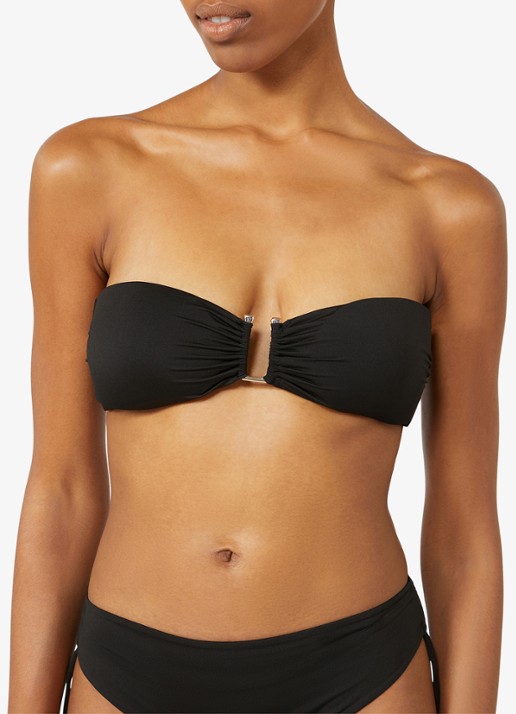 Max Mara Bandeau bikinitop met afneembare bandjes - detail 5 zwart