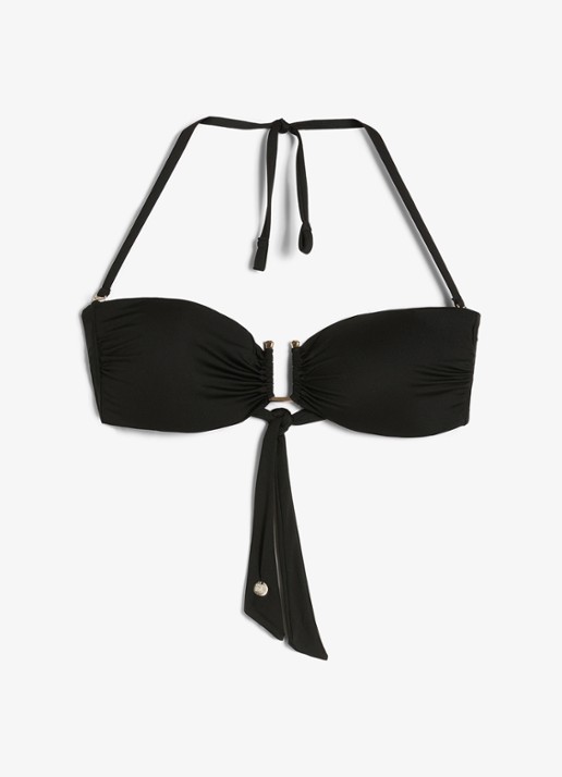 Max Mara Bandeau bikinitop met afneembare bandjes - voorkant 7 zwart