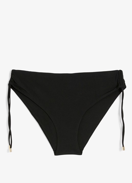 Max Mara Bikinislip met plooidetail - voorkant 5 zwart