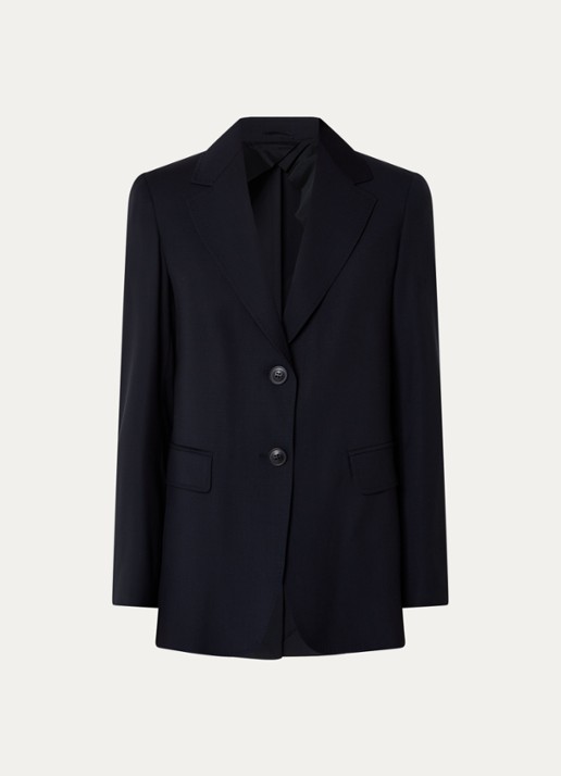 Max Mara Blazer met klepzakken - voorkant 3 donkerblauw
