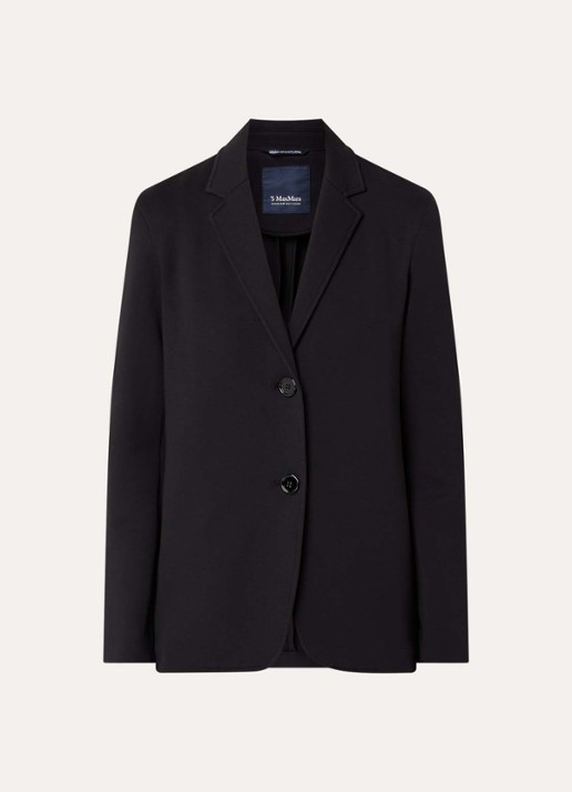 Max Mara Blazer met kraag - voorkant zwart