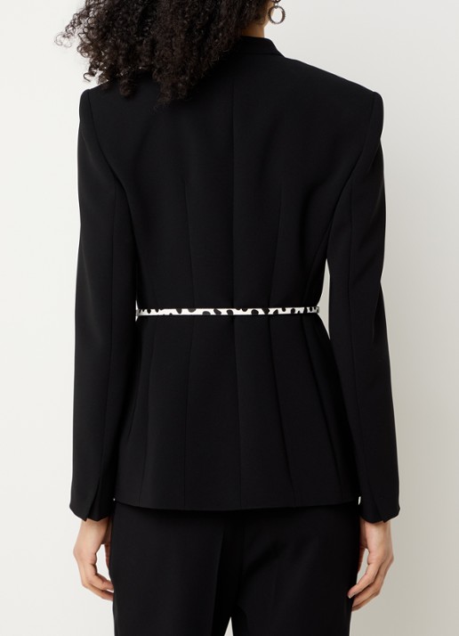 Max Mara Blazer met schoudervulling en ceintuur - achterkant 4 zwart