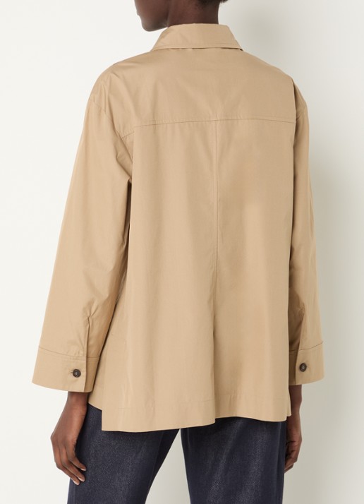Max Mara Blouse met borstzak - achterkant beige