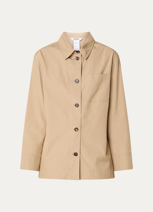 Max Mara Blouse met borstzak - voorkant 3 beige