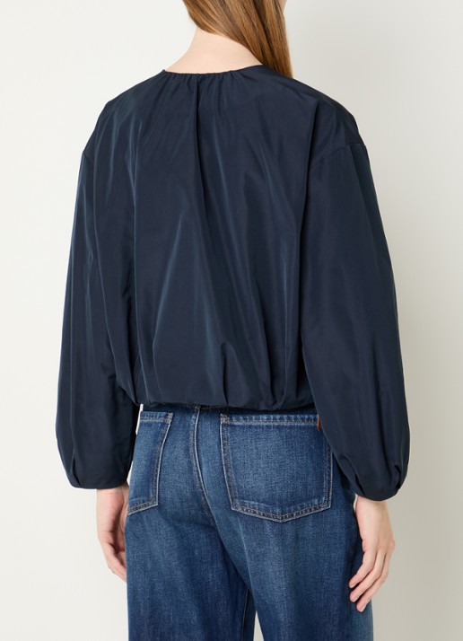 Max Mara Butterfly jack met steekzakken - achterkant donkerblauw