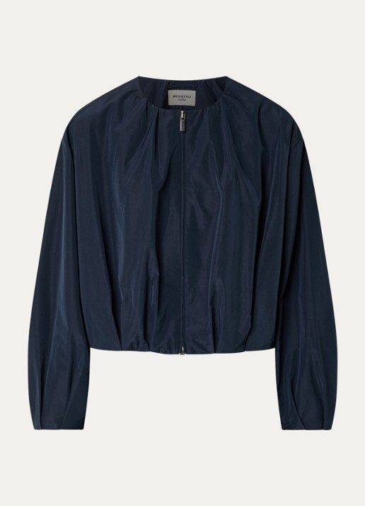 Max Mara Butterfly jack met steekzakken - voorkant 2 donkerblauw